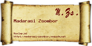 Madarasi Zsombor névjegykártya